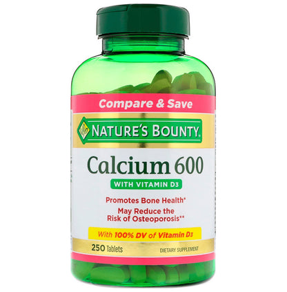 Nature's Bounty Calcium 600 With Vitamin D3 Tablet - Classic Derma