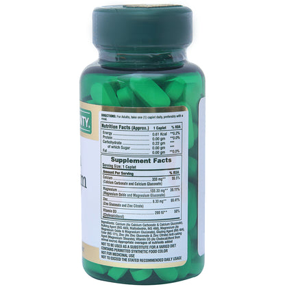 Nature's Bounty Calcium Magnesium Zinc with Vitamin D3 (Cholecalciferol) 200IU | Caplet