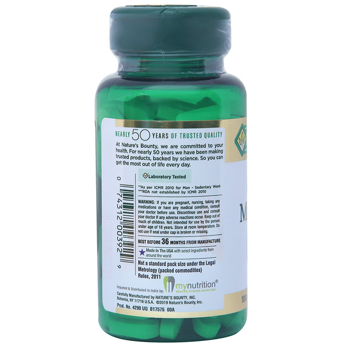 Nature's Bounty Calcium Magnesium Zinc with Vitamin D3 (Cholecalciferol) 200IU | Caplet