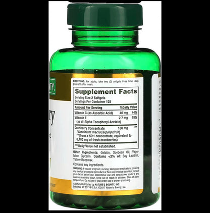 Nature's Bounty Cranberry with Vitamin C 4200mg Rapid Release Softgel