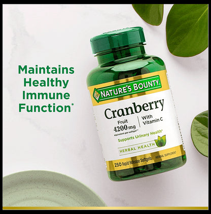 Nature's Bounty Cranberry with Vitamin C 4200mg Rapid Release Softgel