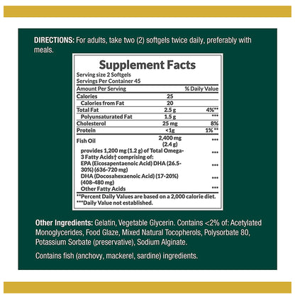 Nature's Bounty Fish Oil 2400 mg Softgel