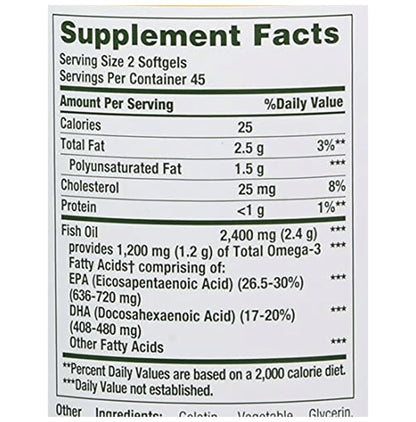 Nature's Bounty Fish Oil 2400 mg Softgel