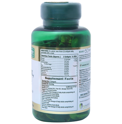 Nature's Bounty Fish, Flax, Borage Omega 3 6 9 1200mg Softgel