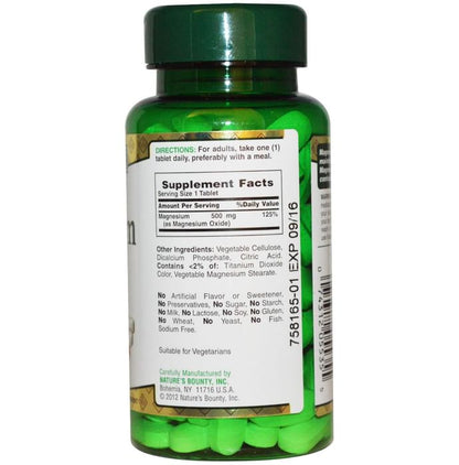 Nature's Bounty High Potency Magnesium 500mg Tablet