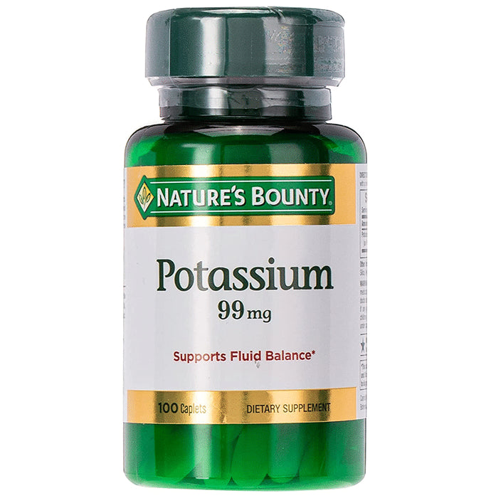 Nature's Bounty Potassium 99mg Caplet (100 Each) - Classic Derma