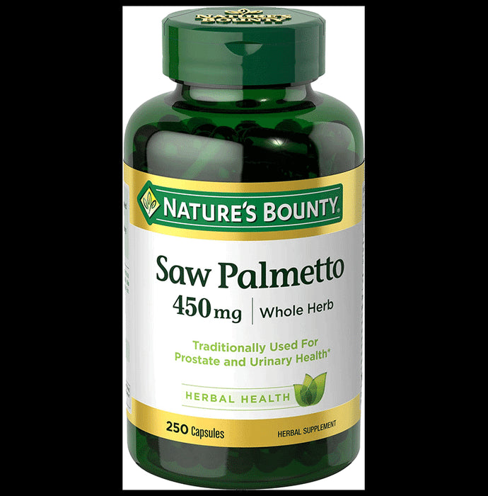 Nature's Bounty Saw Palmetto 450mg Whole Herb Capsule - Classic Derma