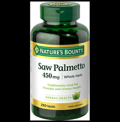 Nature's Bounty Saw Palmetto 450mg Whole Herb Capsule - Classic Derma