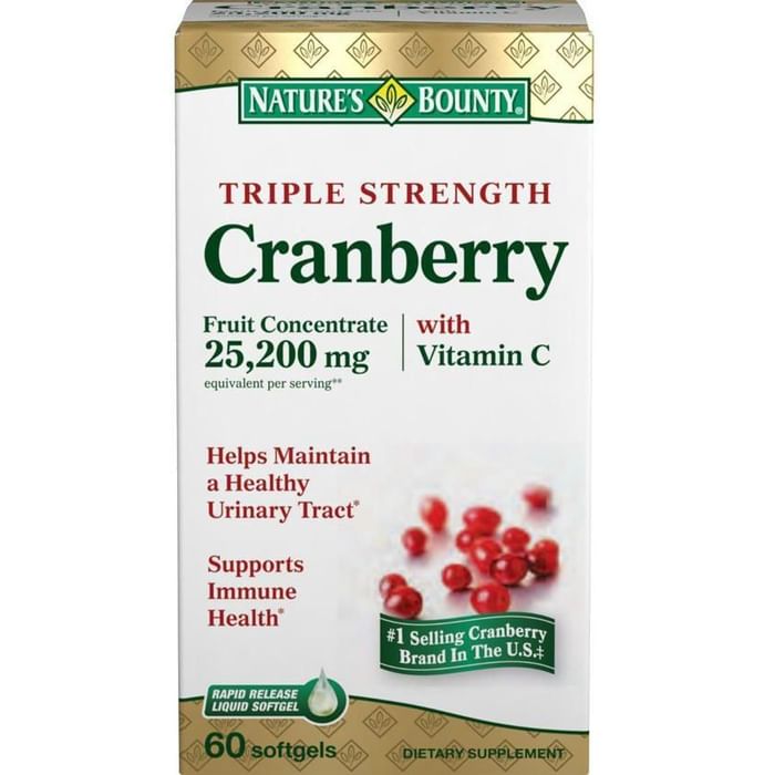 Nature's Bounty Triple Strength Cranberry With Vitamin C Softgels - Classic Derma