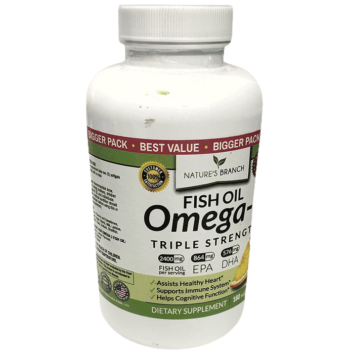 Nature's Branch Fish Oil Omega-3 Triple Strength Softgel Lemon - Classic Derma