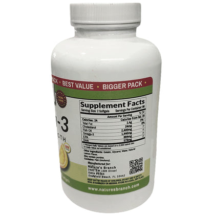 Nature's Branch Fish Oil Omega-3 Triple Strength Softgel Lemon