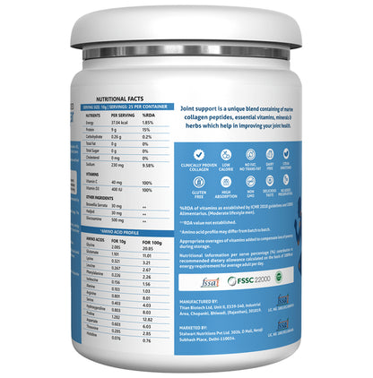 Nature's Island Collagen Ultimate Bone Joint Formula | With Vitamin D3 & Glucosamine | Flavour Orange Burst