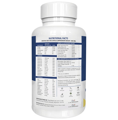 Nature's Island Multivitamin for Men with Lycopene, Ginseng & Green Tea Extract | For Energy, Skin, Hair, Stamina & Joints | Capsule