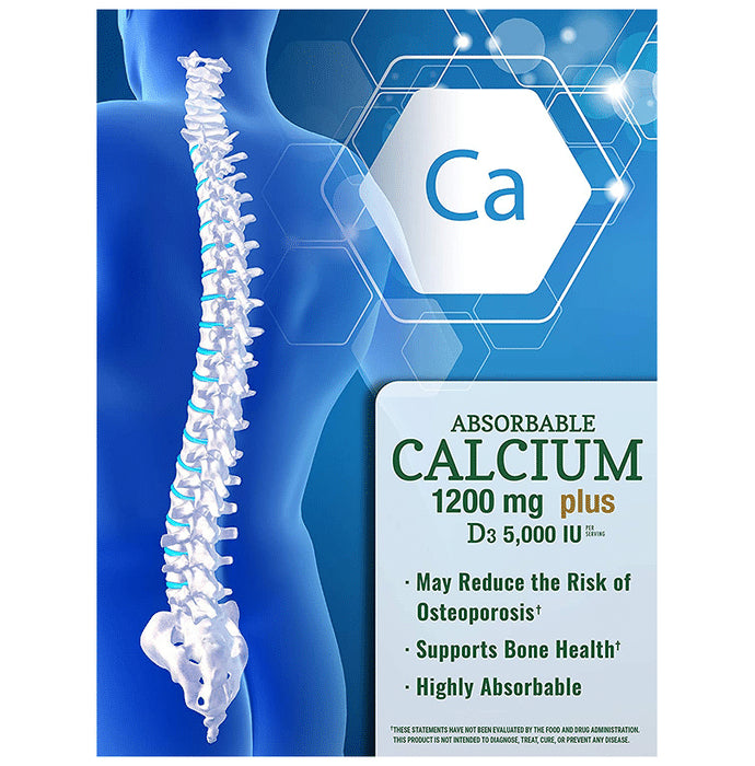 Nature's Truth Absorbable Calcium 1200mg Plus D3 5000IU Quick Release Softgel