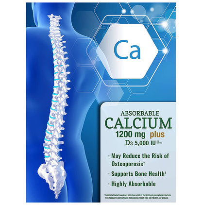 Nature's Truth Absorbable Calcium 1200mg Plus D3 5000IU Quick Release Softgel