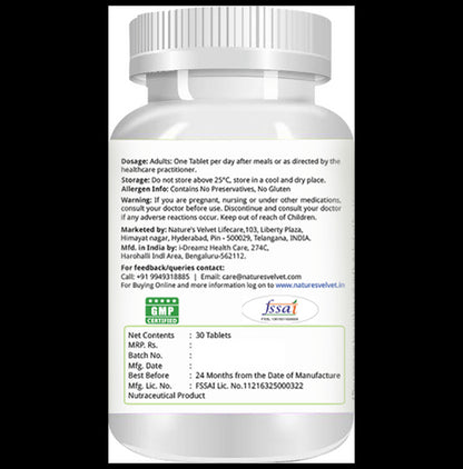 Nature's Velvet Multivitamin, Minerals and Antioxidants Tablet
