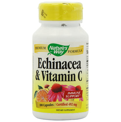 Nature's Way Echinacea & Vitamin C 100mg Capsule (100 Each)