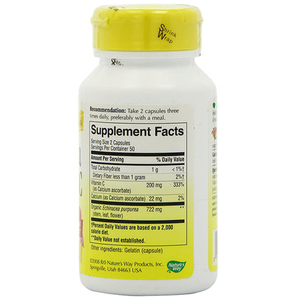 Nature's Way Echinacea & Vitamin C 100mg Capsule (100 Each)