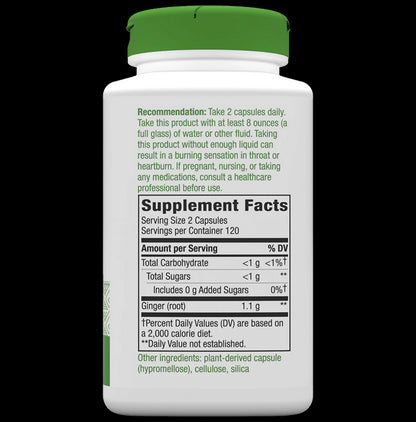 Nature's Way Ginger Root 1100mg Vegan Capsules