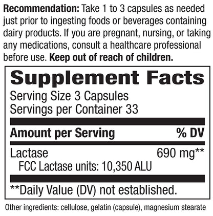 Nature's Way Lactase Enzyme Capsule