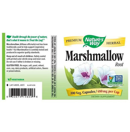 Nature's Way Marshmallow Root 480mg Vegetarian Capsule