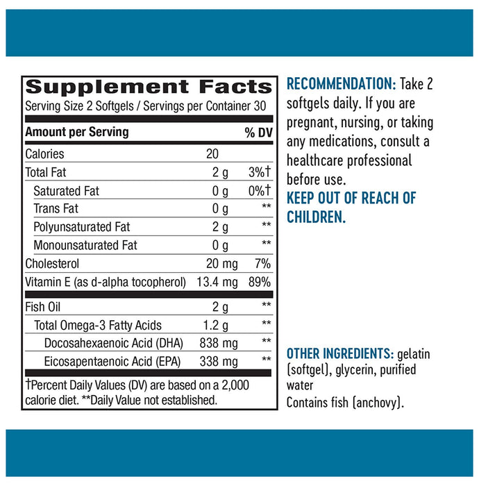 Nature's Way Mega-DHA Premium Fish Oil Softgel