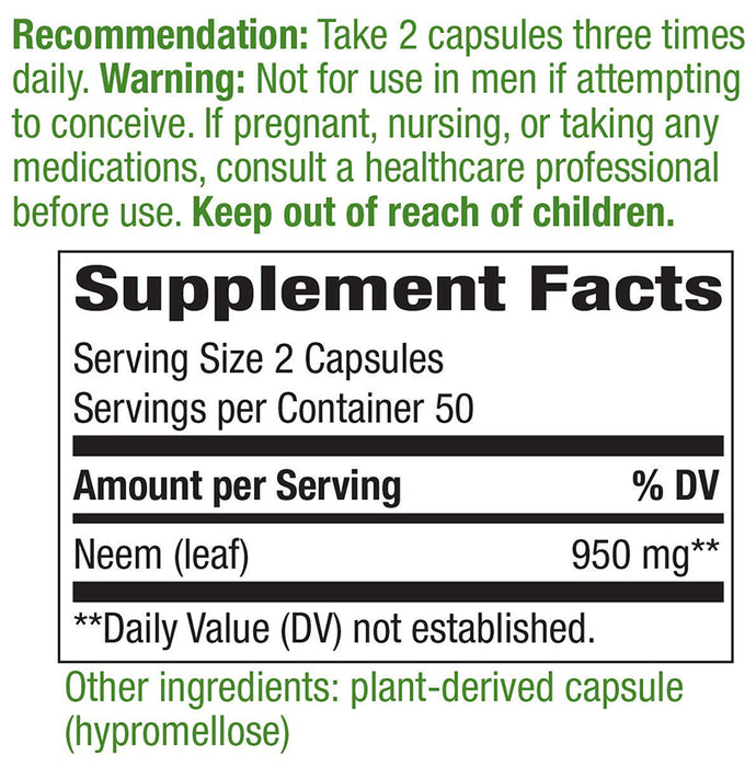 Nature's Way Neem Leaf Vegan Capsule