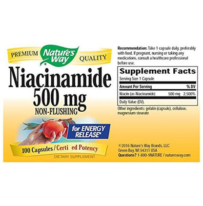 Nature's Way Niacinamide 500mg Capsule