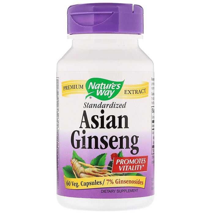 Nature's Way Standardized Asian Ginseng Capsule - Classic Derma