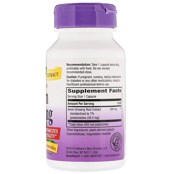Nature's Way Standardized Asian Ginseng Capsule