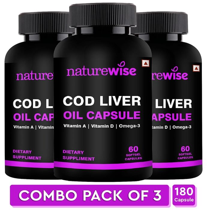 Naturewise COD Liver Oil Softgel Capsule (60 Each) - Classic Derma