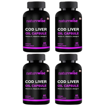 Naturewise COD Liver Oil Softgel Capsule (60 Each) - Classic Derma