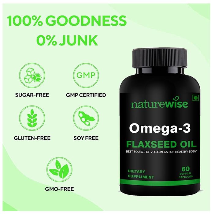 Naturewise Omega 3 Flex Seed Oil Softgel Capsule (60 Each)