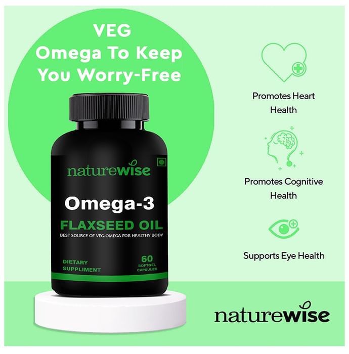 Naturewise Omega 3 Flex Seed Oil Softgel Capsule (60 Each)