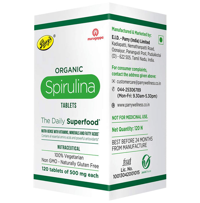 Parry's Organic Spirulina Tablet 500mg (120 Each)