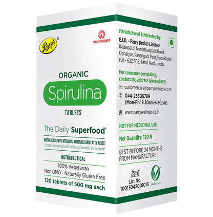 Parry's Organic Spirulina Tablet 500mg (120 Each)