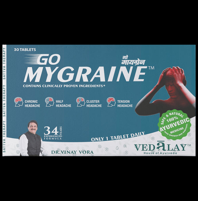 Vedalay House of Ayurveda Go Mygraine Tablet - Classic Derma
