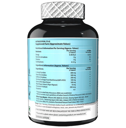 Naturyz Lean Cutz Thermogenic Fat Burner Weight loss tablets for Men & Women (50 Each)