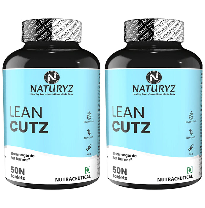 Naturyz Lean Cutz Thermogenic Fat Burner Weight loss tablets for Men & Women (50 Each) - Classic Derma
