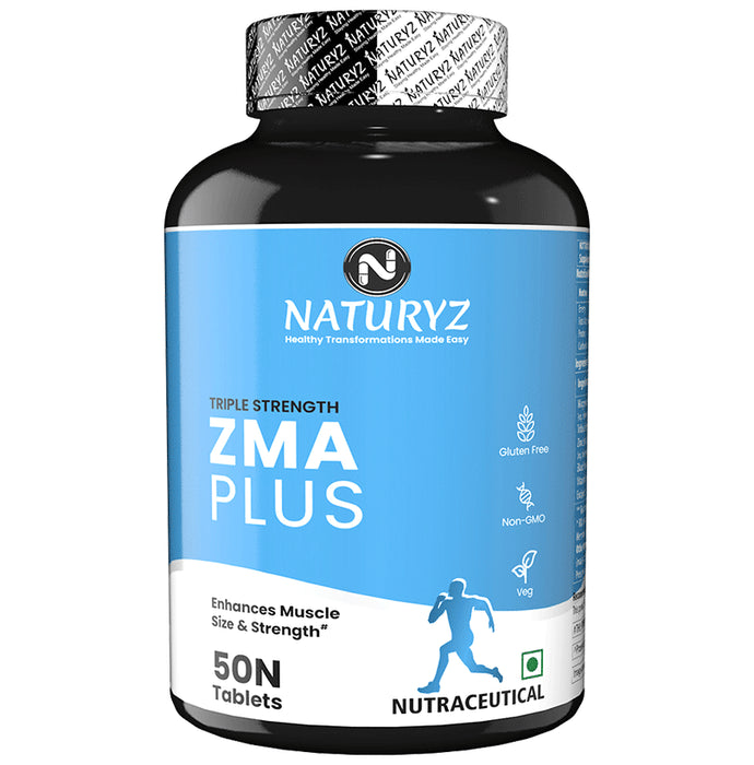 Naturyz Triple Strength ZMA Plus with Magnesium, Zinc, Tribulus, Vitamin B6 Tablet - Classic Derma