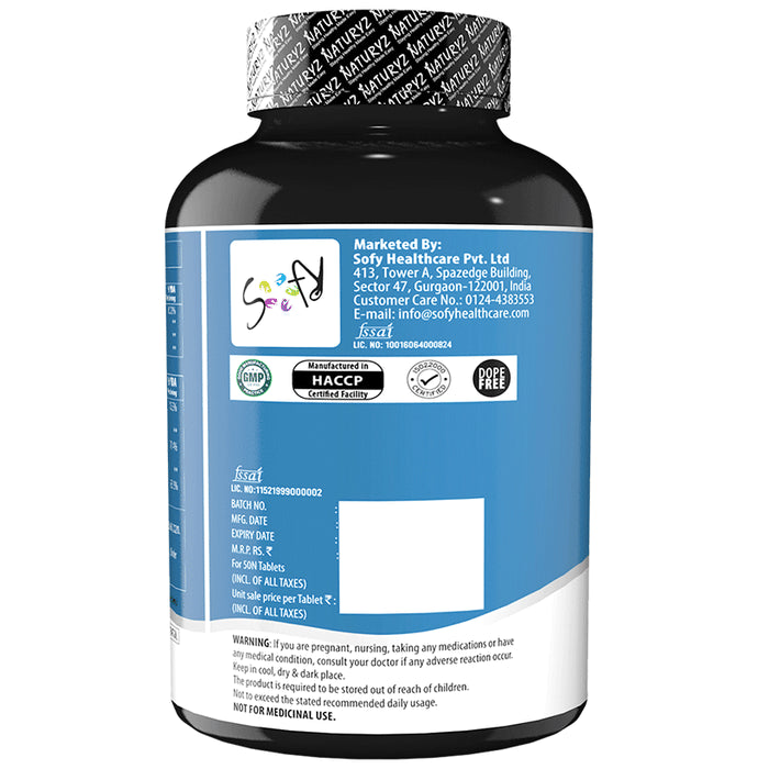 Naturyz Triple Strength ZMA Plus with Magnesium, Zinc, Tribulus, Vitamin B6 Tablet