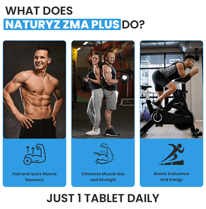 Naturyz Triple Strength ZMA Plus with Magnesium, Zinc, Tribulus, Vitamin B6 Tablet
