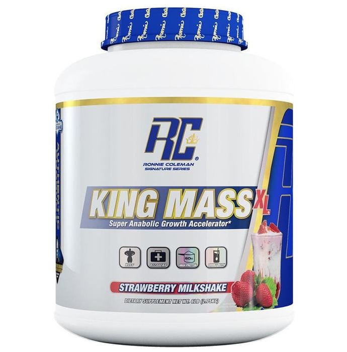 Ronnie Coleman King Mass XL | For Muscle Recovery & Immunity | Flavour Strawberry Milkshake - Classic Derma