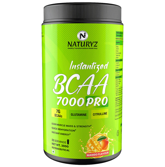 Naturyz Instantized BCAA 7000 PRO Glutamine, Citruline Mango - Classic Derma