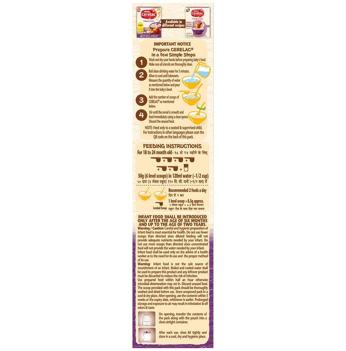Nestle Cerelac Baby Cereal with Iron, Minerals & Vitamins | From 18 to 24 Months | 5 Grains & Fruits