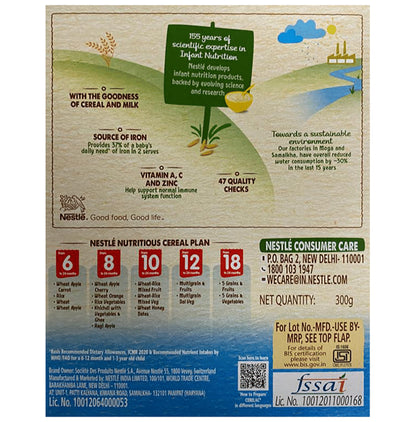 Nestle Cerelac Baby Cereal with Milk & Iron (from 6 to 24 Months) | Rice