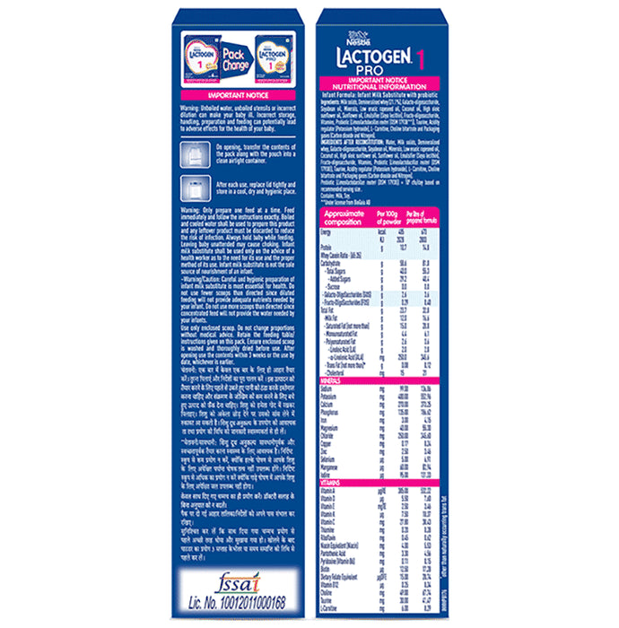 Nestle Lactogen Pro 1, Infant Formula Up To Months With