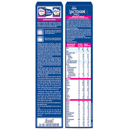 Nestle Lactogen Pro 1, Infant Formula Up To 6 Months With Probiotic And Prebiotics Refill