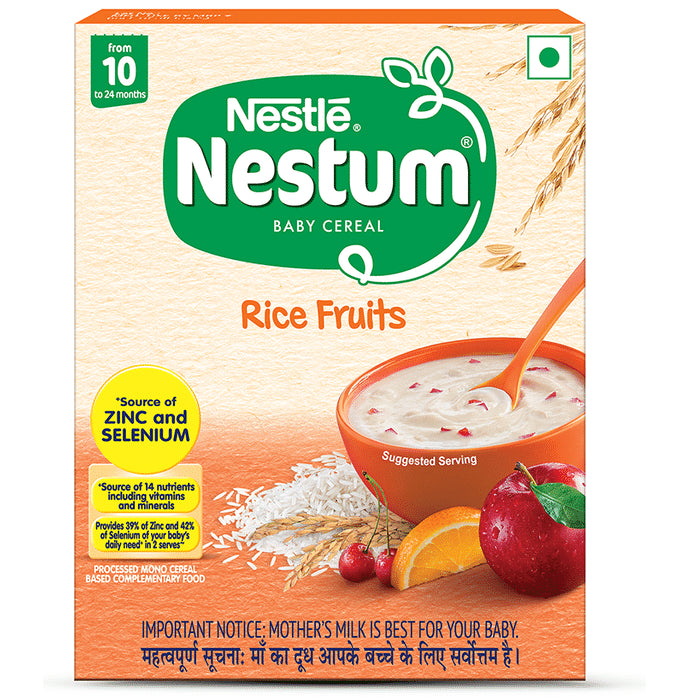Nestle Nestum Baby Cereal From 10 to 24 Months | Rice Fruits - Classic Derma