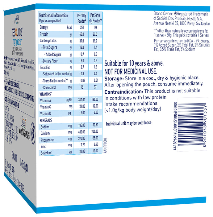 Nestle Resource High Protein Sachet (50gm Each) Vanilla